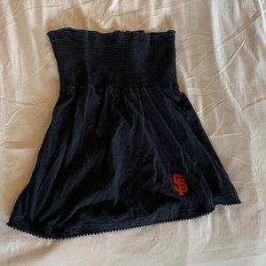 SF Giants Black Strapless Top Womens Size M Black San Francisco Giants Shirt